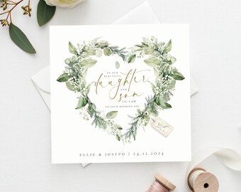 PERSONALIZADO Para NOSSA Filha e Genro Cartão de Casamento | Para MINHA Filha e Genro Cartão de Dia do Casamento | Filho Cartão de Casamento | Cartão de Casamento