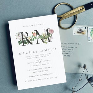 KATIE Vintage Floral Wedding Invitations, Wedding Invites, Wedding Invite, Botanical Wedding Invitation Rustic Floral Invite-Sample image 8