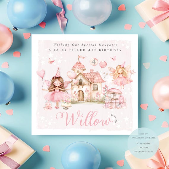 PERSONALISED BIRTHDAY CARD Twin Girls 1st 2nd 3rd 4th 5th 6th Twins