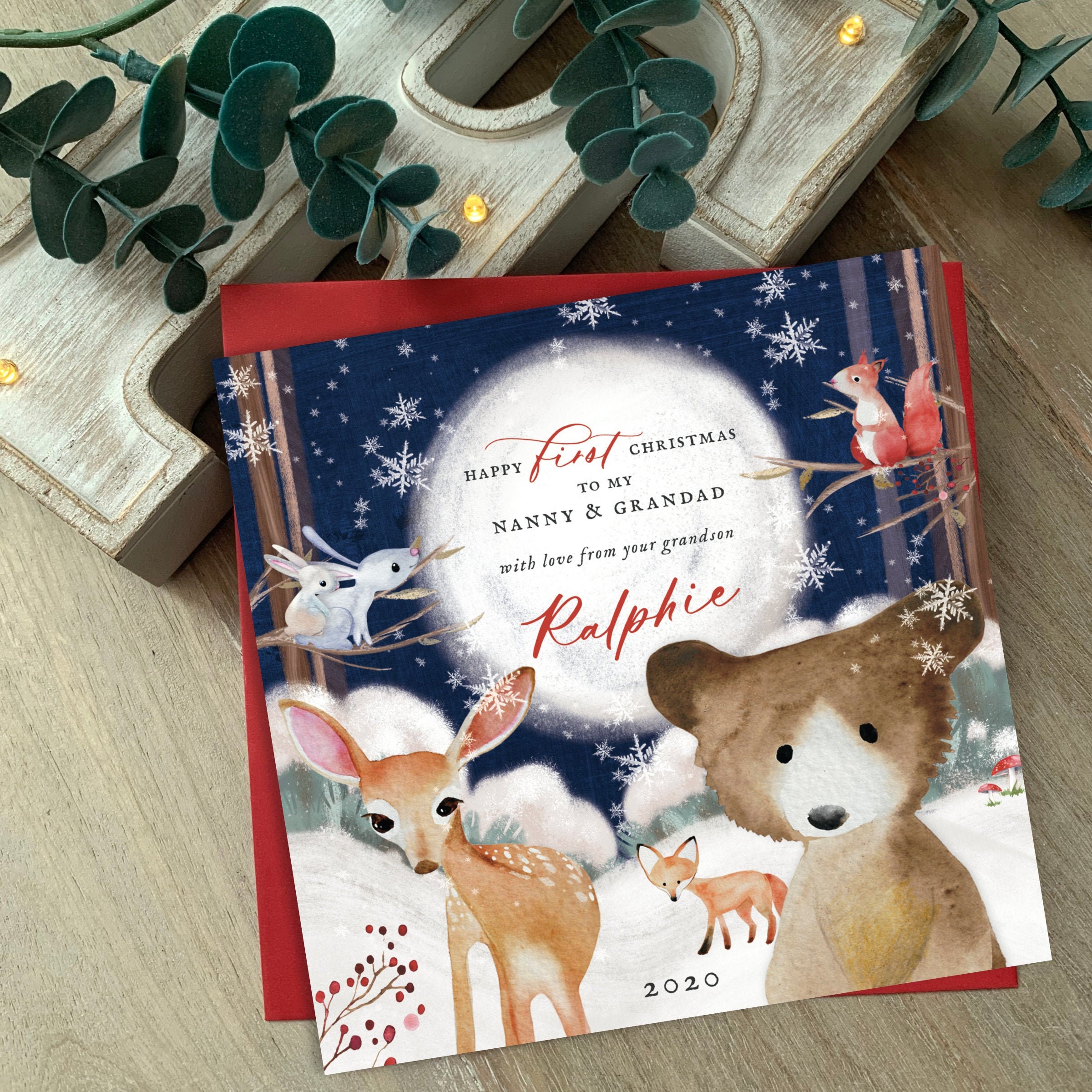 To My GRANDPARENTS 1st Christmas Card 1st Christmas Card | Etsy