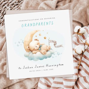 Gepersonaliseerde felicitatiekaart, nieuwe grootouders, tante, oomkaart | Gefeliciteerd grootouders kaart | Gefeliciteerd nieuwe babykaart