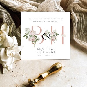 Cartão de casamento PERSONALIZADO IRMÃ E CUNHADO | Para minha irmã e cunhado | Cunhada | Cunhado | Cartão de celebração de casamento imagem 3
