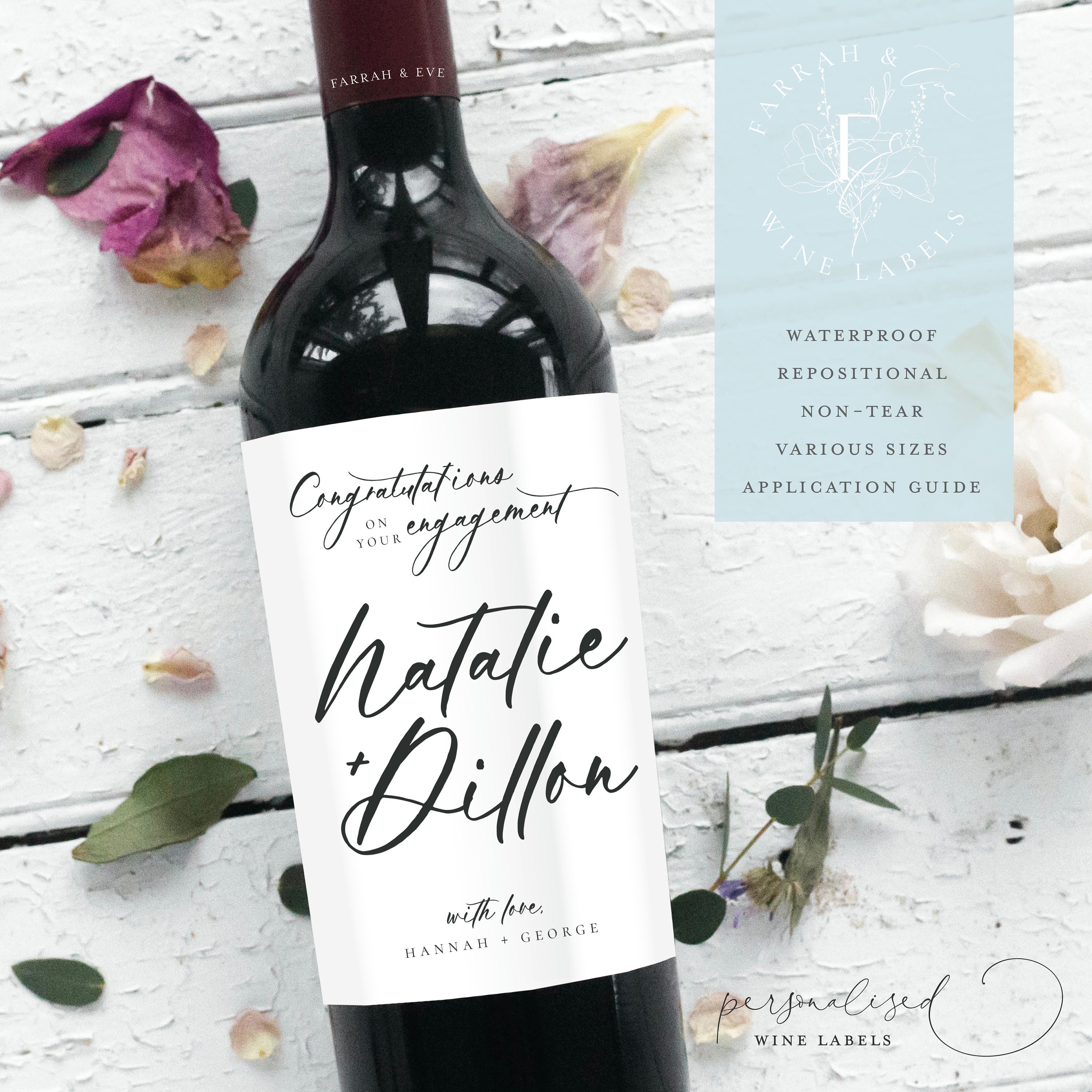 Personalised on sale wine bottles