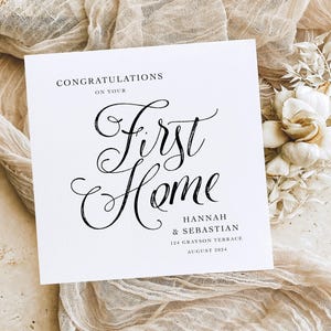 Congratulazioni personalizzate per la tua NUOVA casa / Congratulazioni / Prima casa / Nuova casa / Casa / Trasloco / Casa inaugurazione della casa