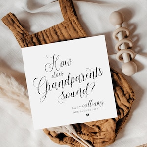 Schwangerschafts-Ankündigungskarte | Wie Klang Großeltern? Nanny & Grandad Sound offenbaren Karte, Schwangerschaft offenbaren, Baby offenbaren Karte, Tante, Onkel