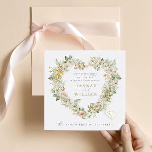 Carte premier anniversaire, anniversaire en papier, carte 1er anniversaire de mariage fils fille, anniversaire d'un an, carte d'anniversaire personnalisée