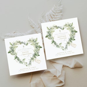 Biglietto di auguri per il primo anniversario di cognato e cognata, anniversario di carta, biglietto del primo anniversario, primo anniversario, biglietto di auguri personalizzato per anniversario