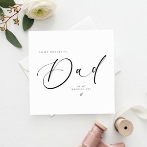 Carte de mariage papa | Les parents remercient la carte de mariage | Carte de remerciement des beaux-parents | Carte de remerciement | À ma mère et mon père le jour de mon mariage