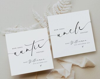 ANNONCE DE GROSSESSE | Comment le son de tante révèle-t-il la carte | Carte de révélation de grossesse | Baby Reveal Card | Oncle | Tante | Naissance du bébé