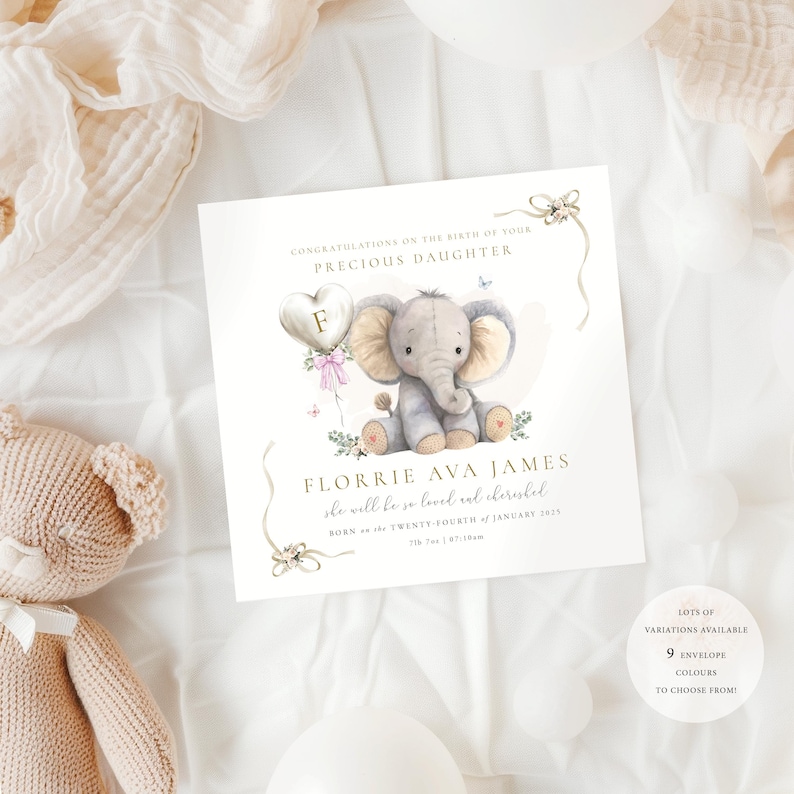 New baby daughter card, Baby daughter card, daughter birth, baby daughter card, New arrival baby, It's a girl granddaughter card, Newborn daughter, twins daughters
