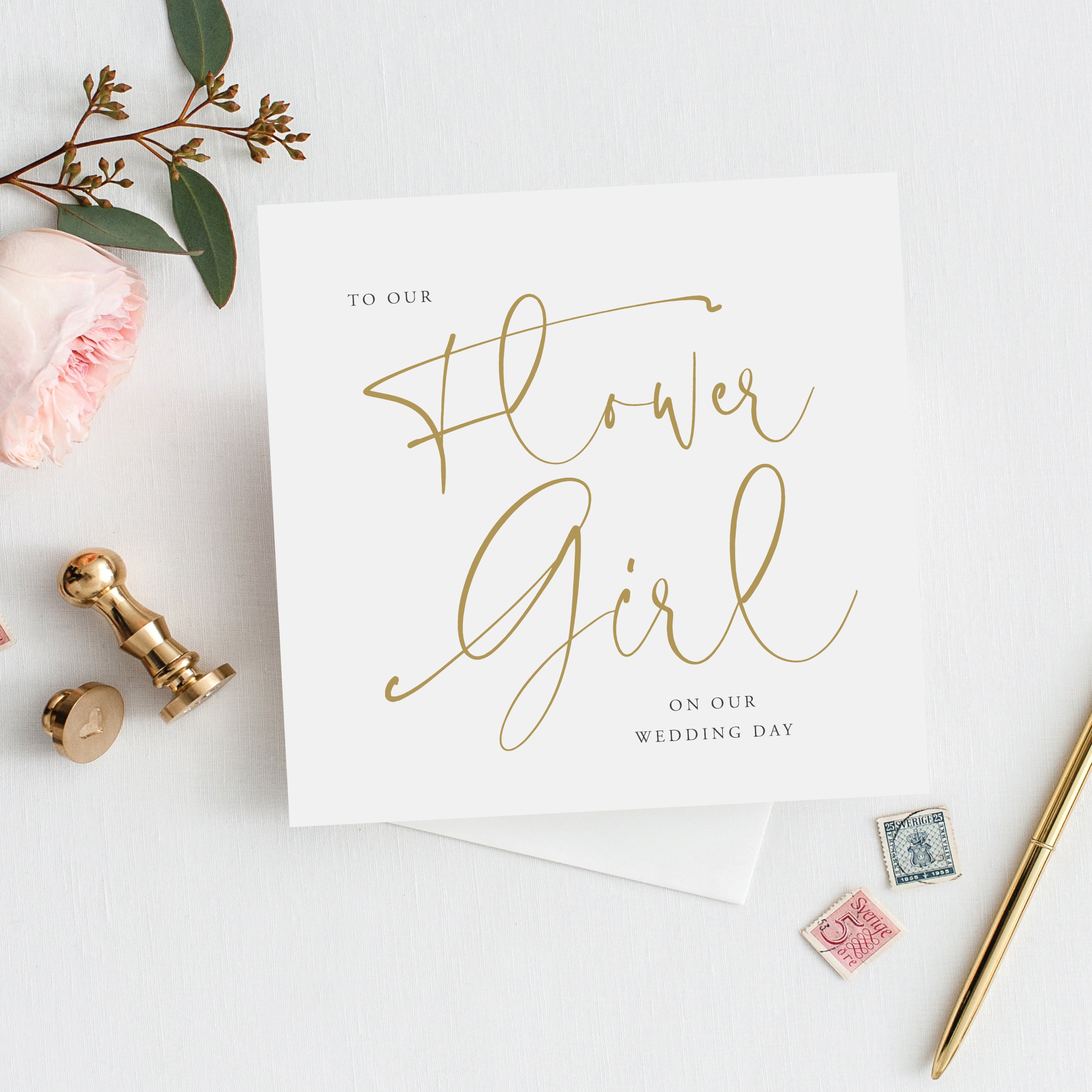 Moderne Text Mock Gold Brautjungfer Karte Brautjungfer Karte | Etsy