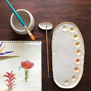 Artist Paint Palette | Ceramic | Ink Tray | Paint Supplies | Art Tools  | Studio | Artist Gift | Valentine’s Day Gift | Pottery |