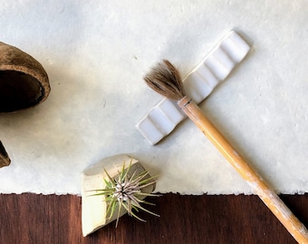 Ceramic Paint Brush Rest: Artist Studio Supply