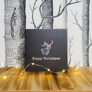 Bunny Rabbit Christmas Card - Natale luppolato - Coniglio renna