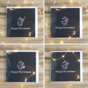 Pack of 8 Hoppy Christmas - Rabbit Christmas Cards