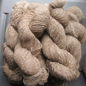 Handspun Alpaca Cria (Baby) Alpaca Yarn Varigated Fawn~Glory B Farm~FREE SHIPPING