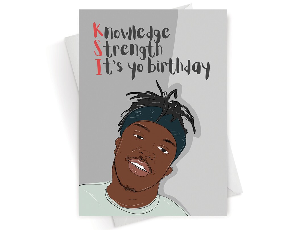 KSI Birthday Greeting Card Fun Inspired Etsy