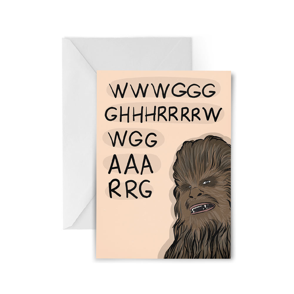 Chewbacca Greeting Card Funny Meme Star Wars Classic - Etsy