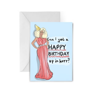 Ru Paul Birthday Card - Greeting Card and Postcard - Drag Race - Drag Queen - Fan Art