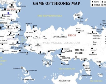 Game Of Thrones Westeros Houses 19x13 Poster Etsy