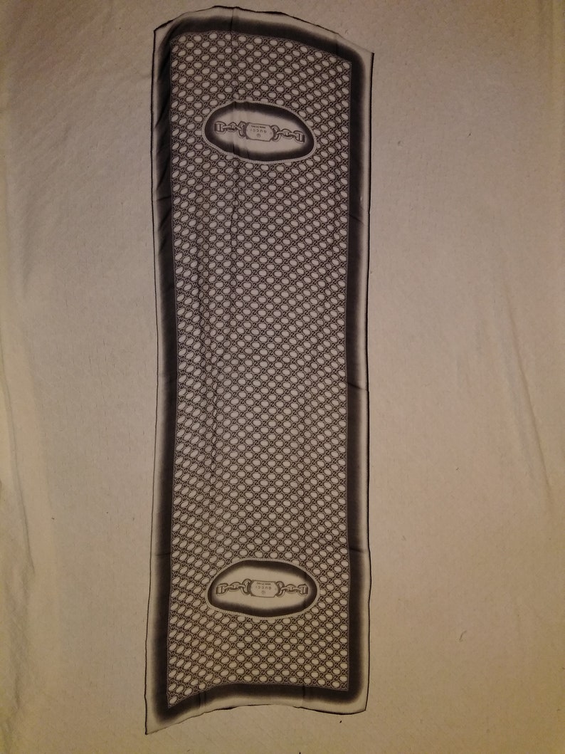 Designer Gucci White Background Black Graphic Print Rectangle Etsy