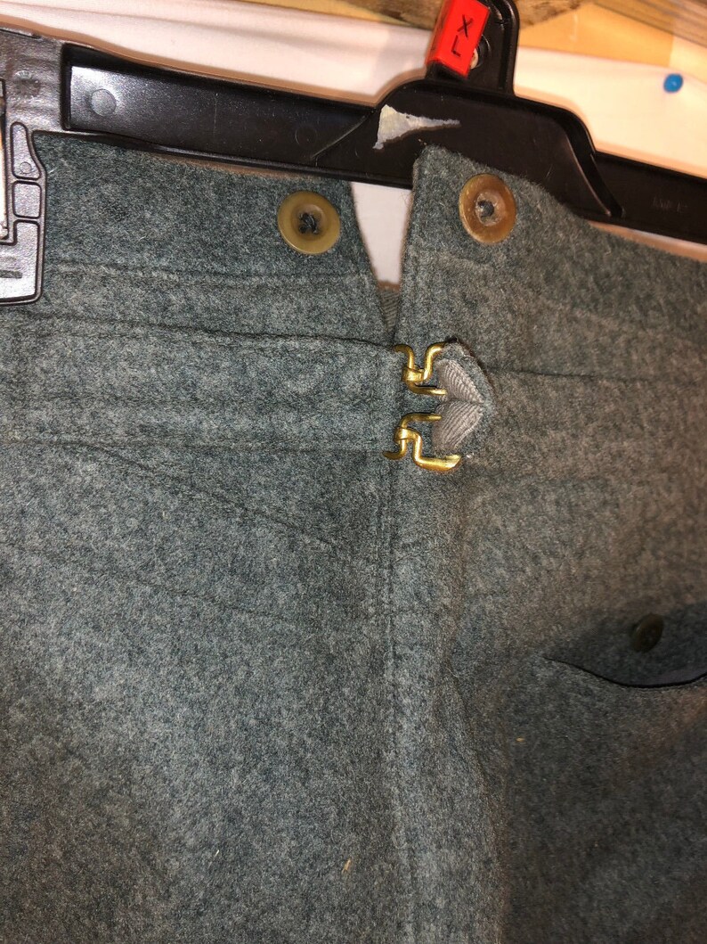 Vintage Swiss Military World War II Wool Blue 32 x 27in Infantry Trousers Pants