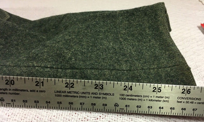 Vintage Swiss Military World War II Wool Blue Green Infantry Trousers Pants