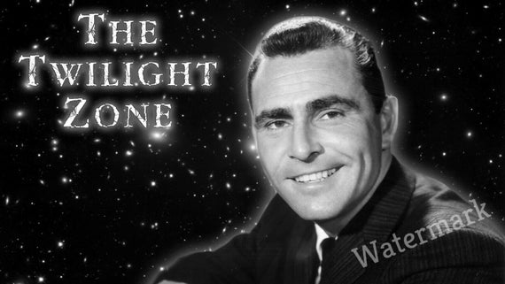 The Twilight Zone Tv Series Door Rod Serling Narrator Head Shot Publicity Photo
