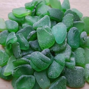 Genuine Green Sea Glass Pieces Natural Beach Glass for Decor Beach Art Crafts Sustainable DIY Material
