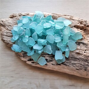 Tiny sea glass Natural aqua sea glass for crafts 1/2 pound