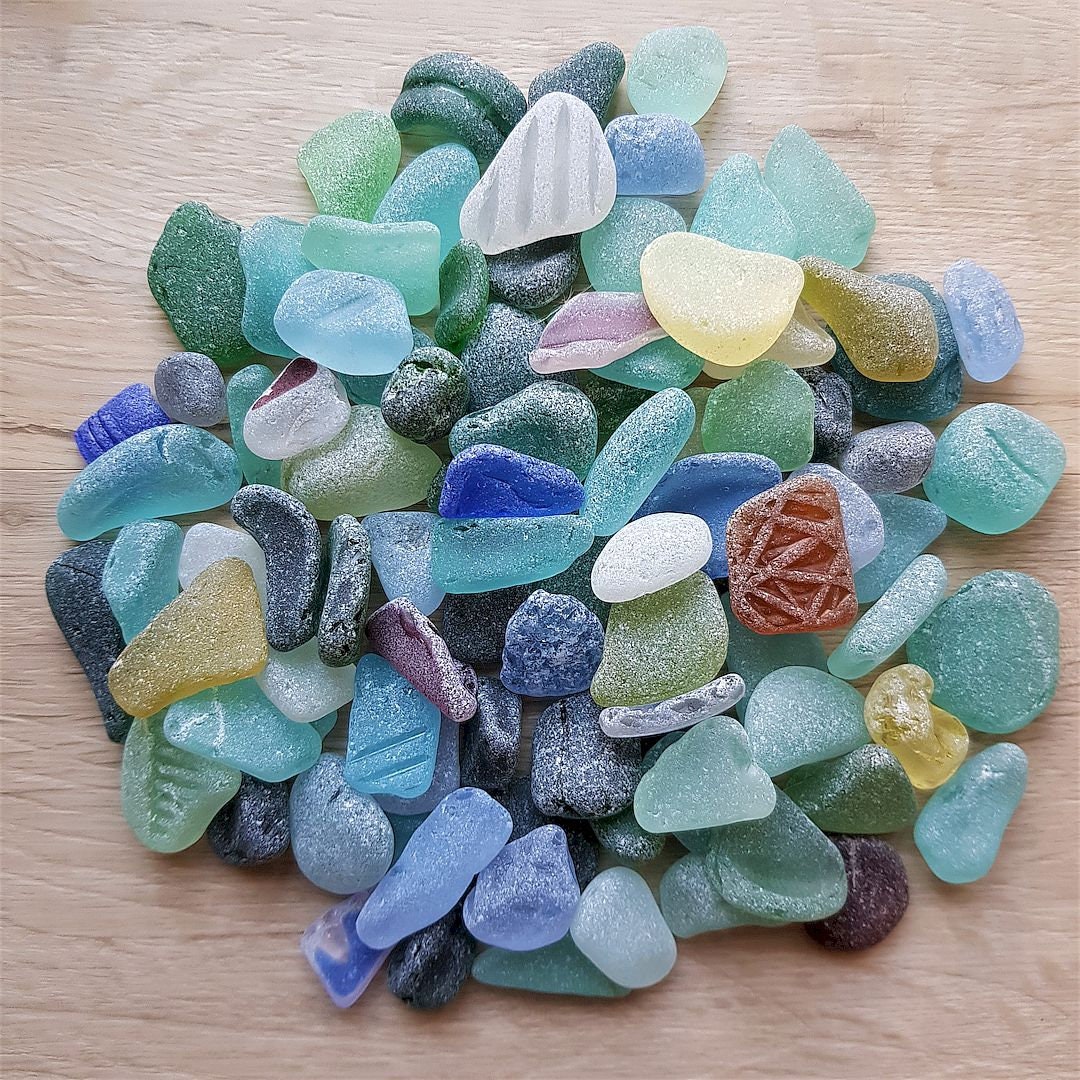 Multicolored Sea Glass Rare Sea Glass for Jewelry and Crafts