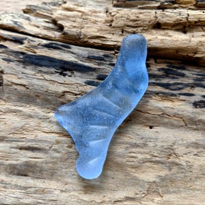 Genuine Sea Glass | Extra Large Textured  Cornflower Blue Sea Glass | Rare  Ocean Glass