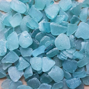 Aqua Sea glass bulk Genuine small sea glass 0.6 - 1.2 inches Beach wedding Decor Sea glass art