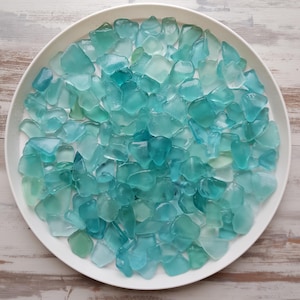Real Sea Glass for Crafters and Beach Decor 50 pieces Size 0.6 - 1.2 inches 50 pieces
