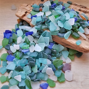 Small Genuine Sea Glass 50 pcs, Frosty Pieces for Crafts, Beach Art, Mosaic, Decor
