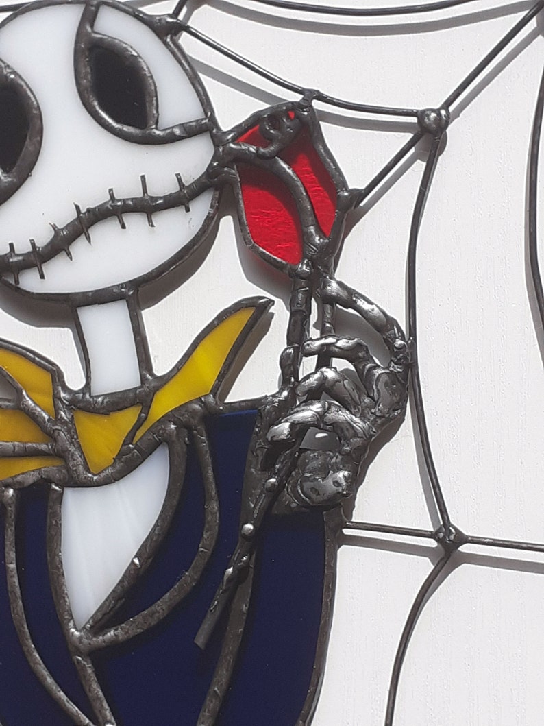 Nightmare Before Christmas Inspired Gothic Stained Glass Suncatcher