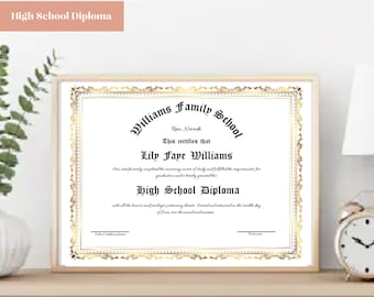 Homeschool degree Etsy picture about Printable Home School Diploma identified as Homeschool degree Etsy