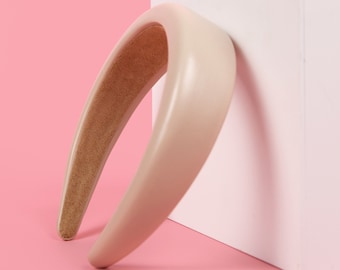 Padded vegan leather headband