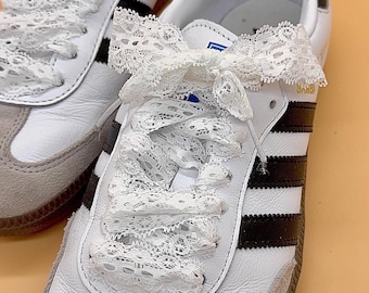 lace shoe laces, cute elegant fancy lace shoe