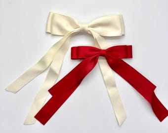 Satin Bow Hair clip FREE SHIPPING