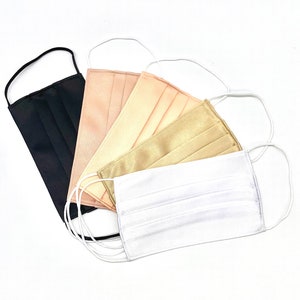 Respirant, confortable, lavable Tissu Satin Facial Mask-USA Made-High-Quality-Handmade Bridal-Designer-Acne Aide-Ninja. image 9
