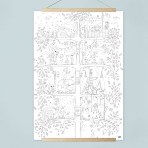 Ausmalplakat A1 / Colouring Poster / Entdecke The Magic Tree