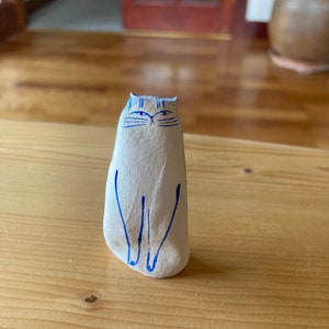 Blue Ceramic Cat