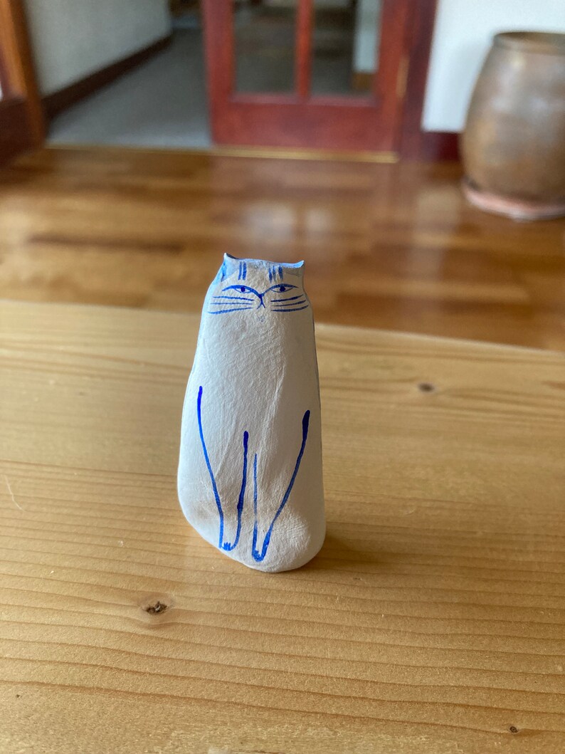 Blue Ceramic Cat image 1