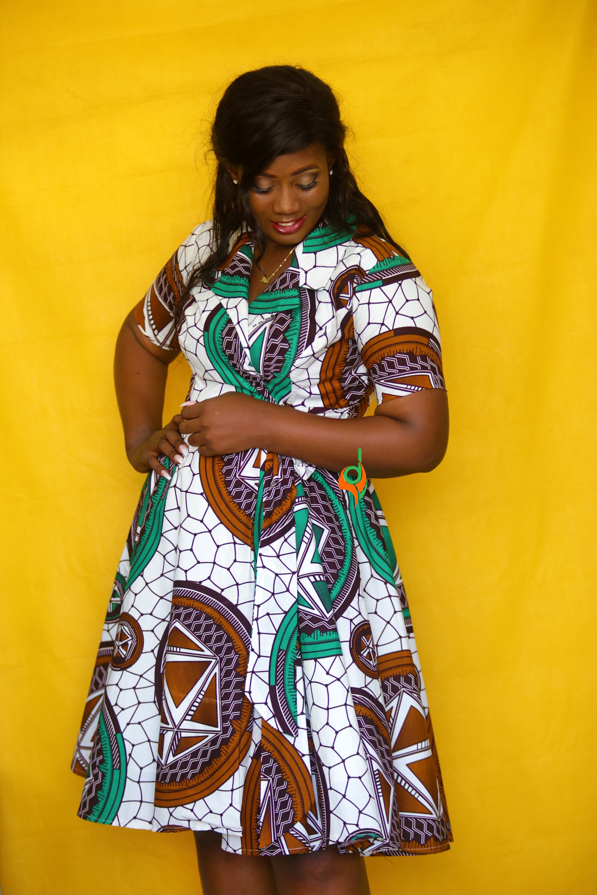 Large pattern African print maxi dressAfrican women office Etsy