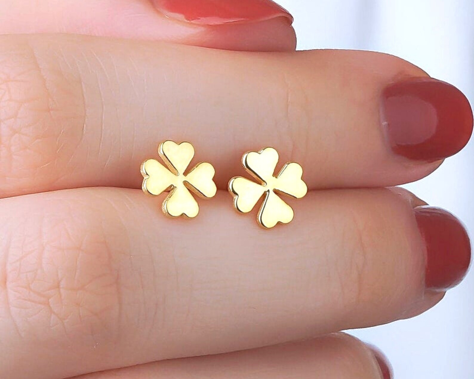 Clover Stud Earring / 92.5 Sterling Silver / Also Available in Etsy