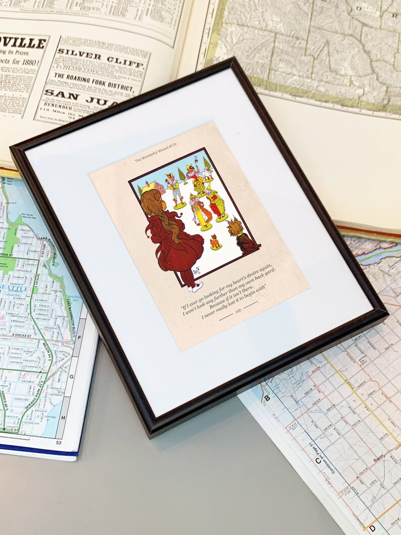 Framed Wizard Of Oz Wall Art With Personalized Etsy