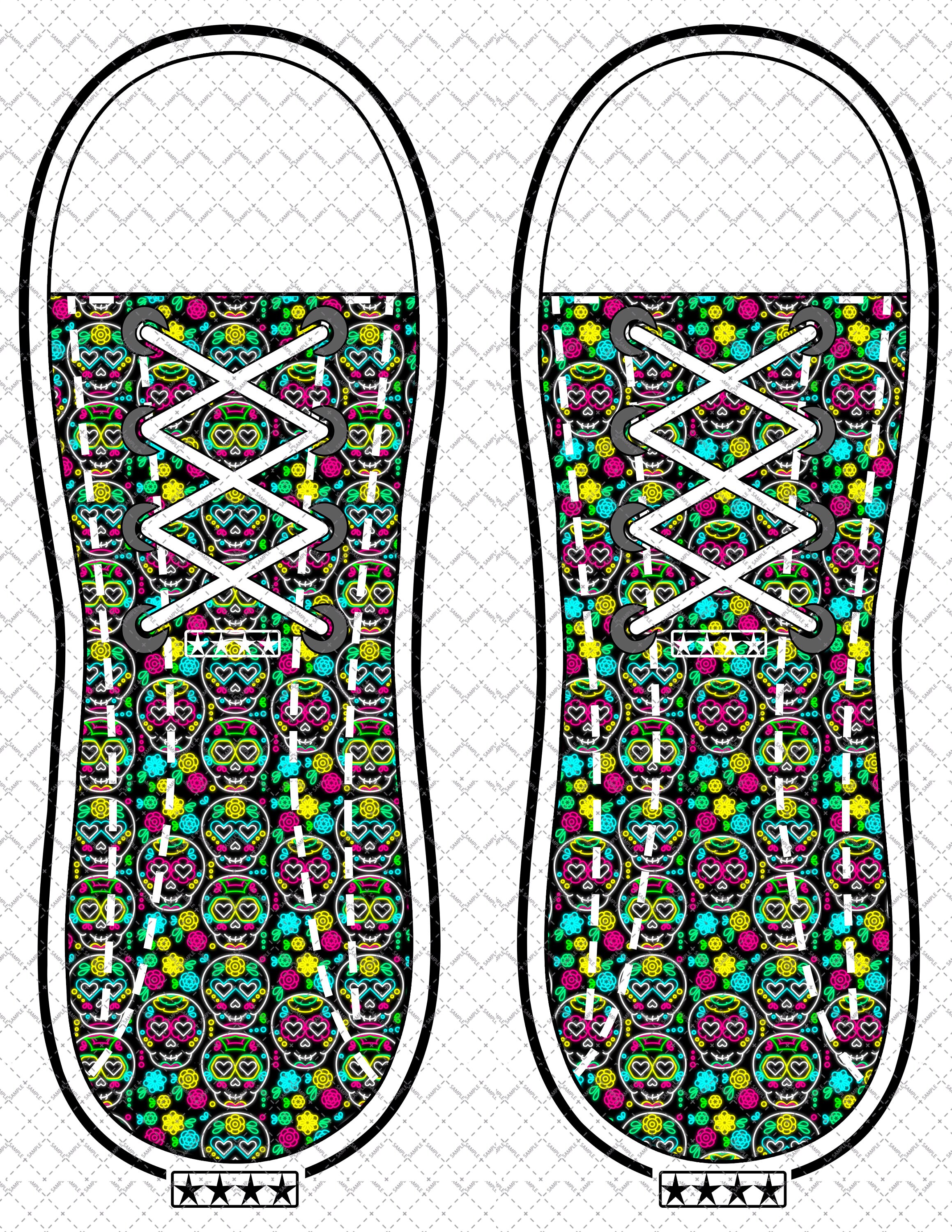 50 Converse Shoe SOCK Sublimation DESIGNS Design bundle Etsy