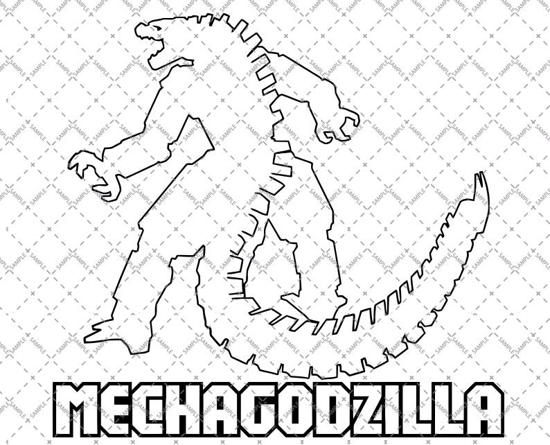 Mechagodzilla Svg Godzilla Vs Kong Cut Files Godzilla Svg Etsy
