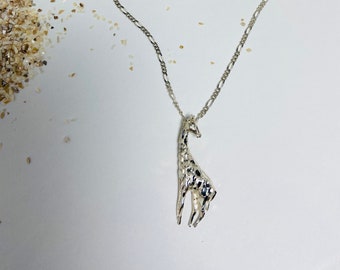 Sterling Silver Giraffe  Pendant Necklace.